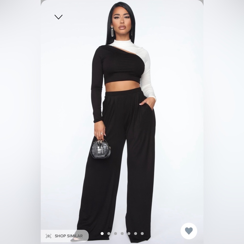 Fashion Nova 2 Piece Set | Black & White| Worn Once